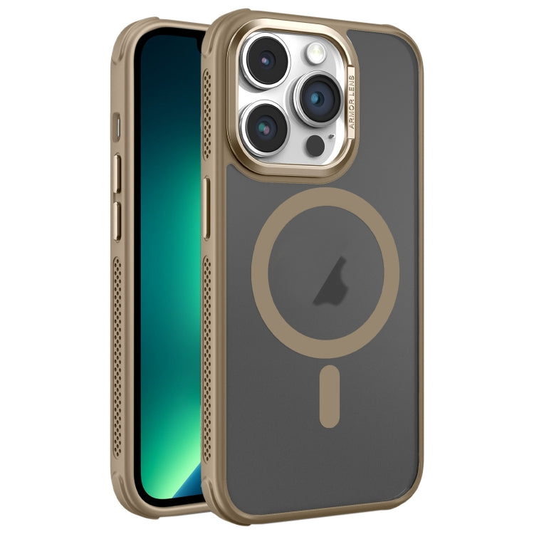 For iPhone 13 Pro Max Hardware Side Cooling Skin Feel Frosted Metal Lens Frame MagSafe Phone Case