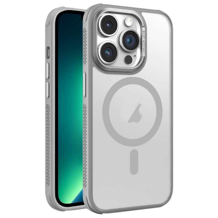 For iPhone 13 Pro Max Hardware Side Cooling Skin Feel Frosted Metal Lens Frame MagSafe Phone Case