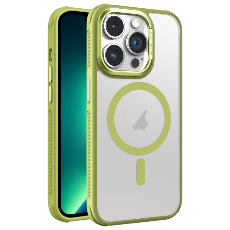 For iPhone 13 Pro Max Hardware Side Cooling Skin Feel Frosted Metal Lens Frame MagSafe Phone Case