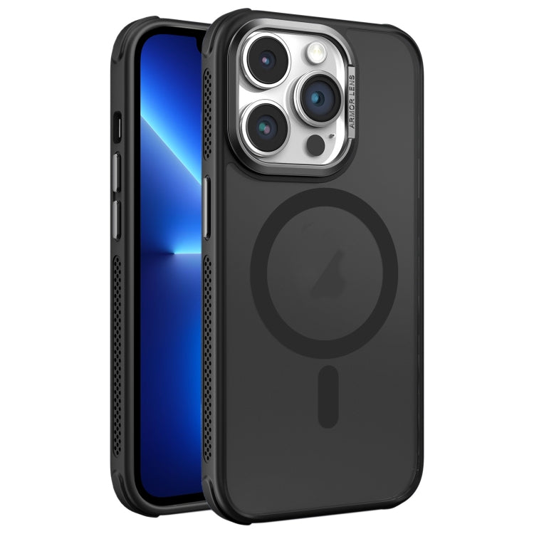 For iPhone 13 Pro Hardware Side Cooling Skin Feel Frosted Metal Lens Frame MagSafe Phone Case