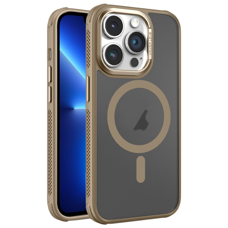 For iPhone 13 Pro Hardware Side Cooling Skin Feel Frosted Metal Lens Frame MagSafe Phone Case