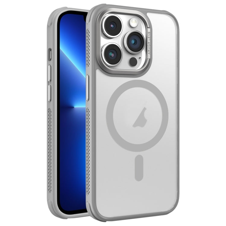 For iPhone 13 Pro Hardware Side Cooling Skin Feel Frosted Metal Lens Frame MagSafe Phone Case