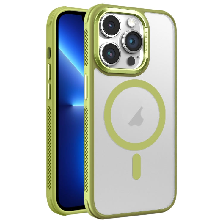 For iPhone 13 Pro Hardware Side Cooling Skin Feel Frosted Metal Lens Frame MagSafe Phone Case