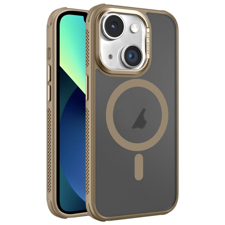 For iPhone 13 Hardware Side Cooling Skin Feel Frosted Metal Lens Frame MagSafe Phone Case