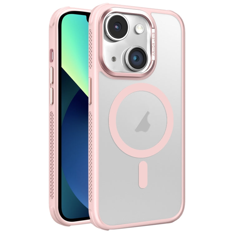 For iPhone 13 Hardware Side Cooling Skin Feel Frosted Metal Lens Frame MagSafe Phone Case