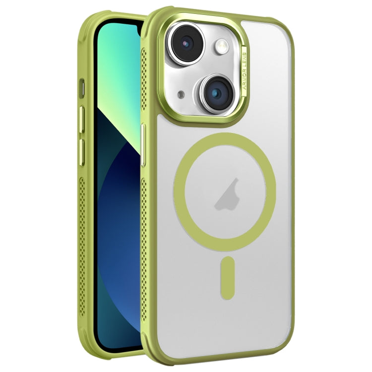 For iPhone 13 Hardware Side Cooling Skin Feel Frosted Metal Lens Frame MagSafe Phone Case
