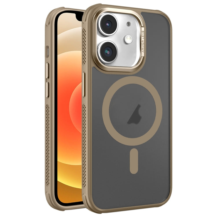 For iPhone 12 Hardware Side Cooling Skin Feel Frosted Metal Lens Frame MagSafe Phone Case