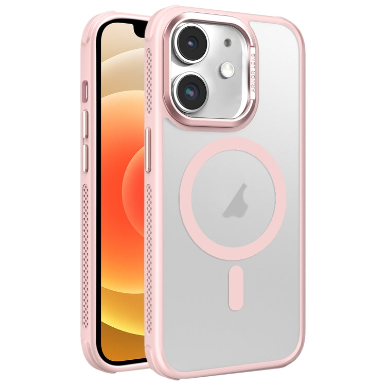 For iPhone 12 Hardware Side Cooling Skin Feel Frosted Metal Lens Frame MagSafe Phone Case