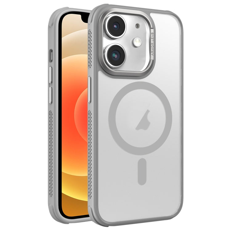 For iPhone 12 Hardware Side Cooling Skin Feel Frosted Metal Lens Frame MagSafe Phone Case
