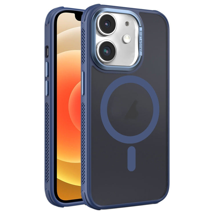 For iPhone 12 Hardware Side Cooling Skin Feel Frosted Metal Lens Frame MagSafe Phone Case
