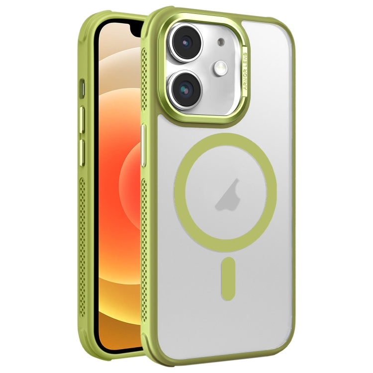 For iPhone 12 Hardware Side Cooling Skin Feel Frosted Metal Lens Frame MagSafe Phone Case