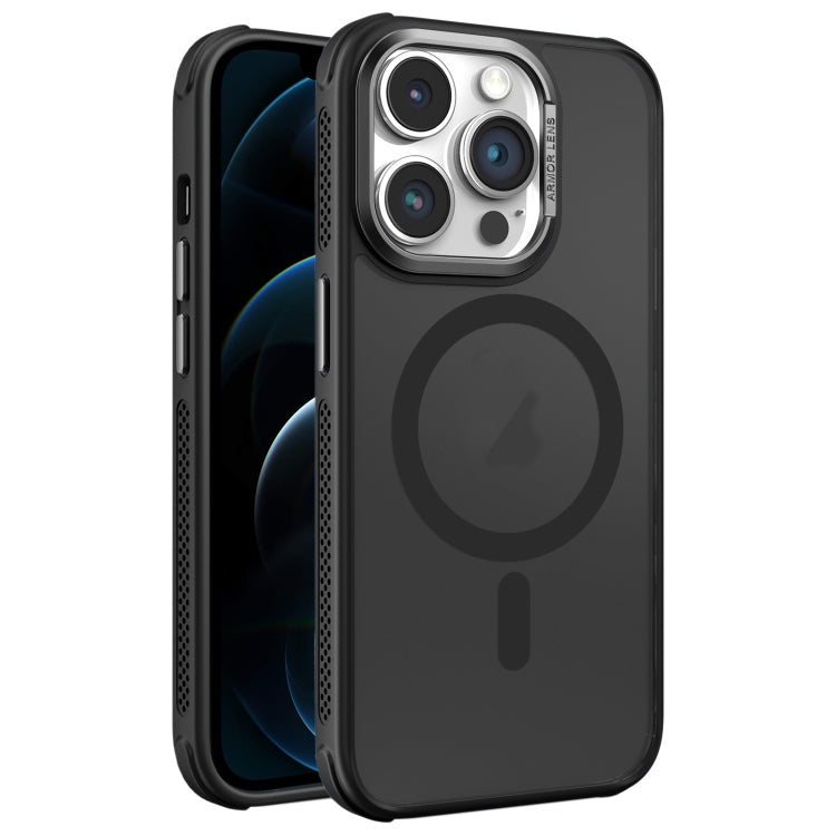 For iPhone 12 Pro Max Hardware Side Cooling Skin Feel Frosted Metal Lens Frame MagSafe Phone Case