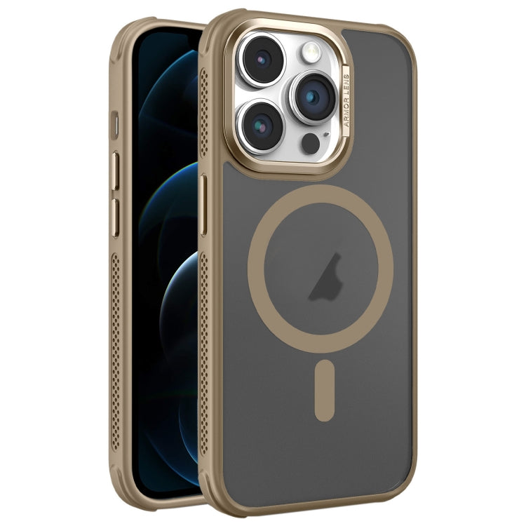 For iPhone 12 Pro Max Hardware Side Cooling Skin Feel Frosted Metal Lens Frame MagSafe Phone Case