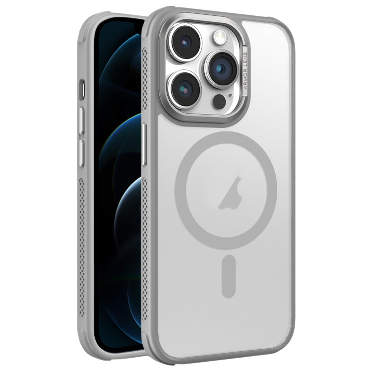 For iPhone 12 Pro Max Hardware Side Cooling Skin Feel Frosted Metal Lens Frame MagSafe Phone Case