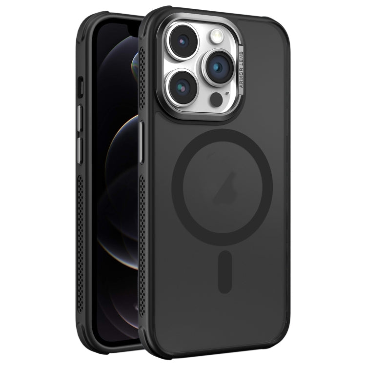 For iPhone 12 Pro Hardware Side Cooling Skin Feel Frosted Metal Lens Frame MagSafe Phone Case