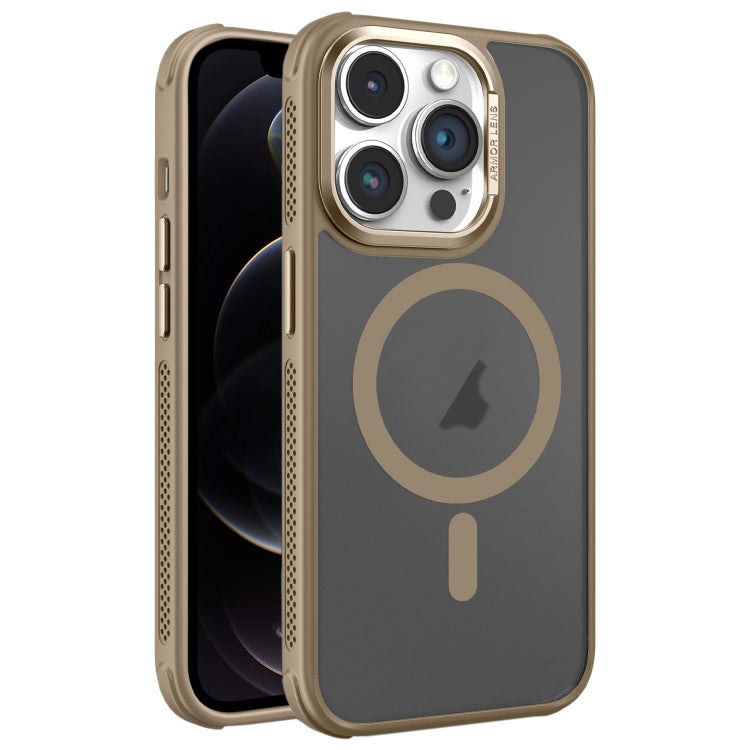 For iPhone 12 Pro Hardware Side Cooling Skin Feel Frosted Metal Lens Frame MagSafe Phone Case