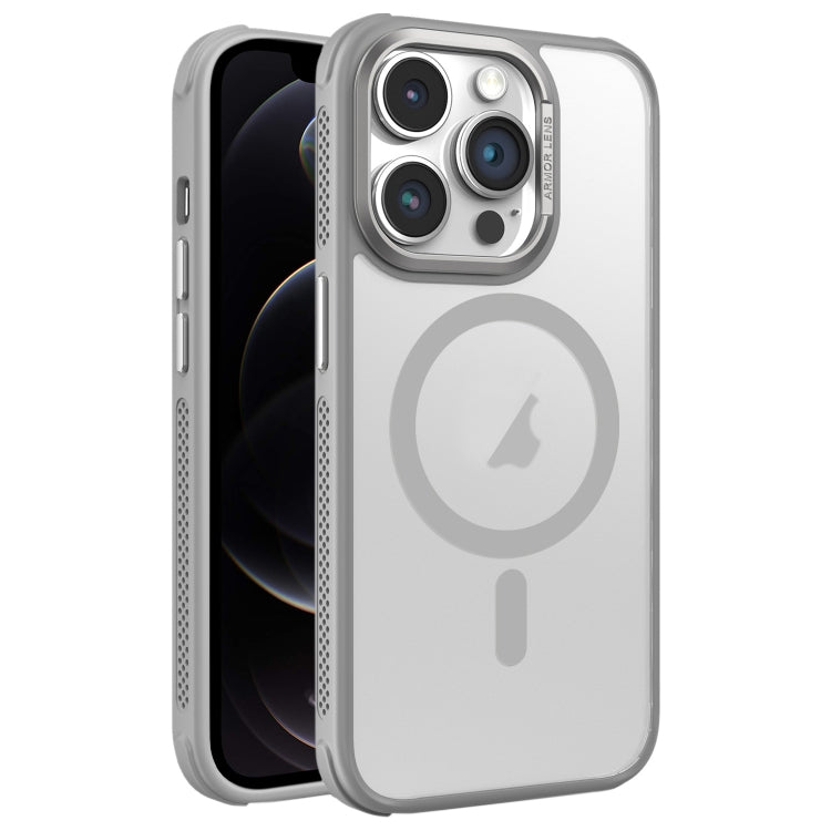 For iPhone 12 Pro Hardware Side Cooling Skin Feel Frosted Metal Lens Frame MagSafe Phone Case