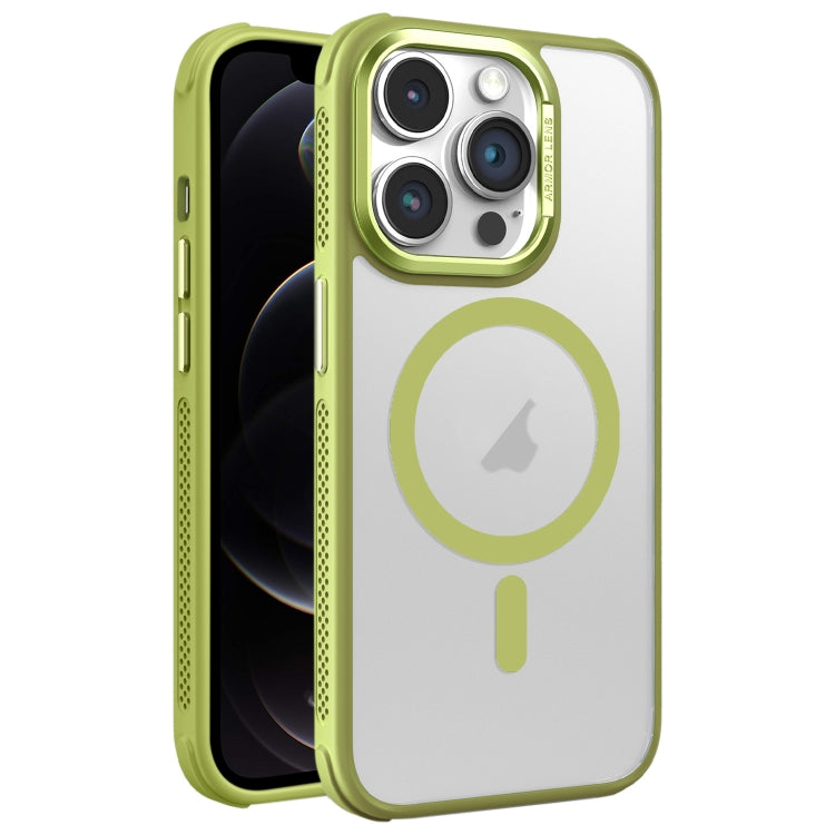 For iPhone 12 Pro Hardware Side Cooling Skin Feel Frosted Metal Lens Frame MagSafe Phone Case