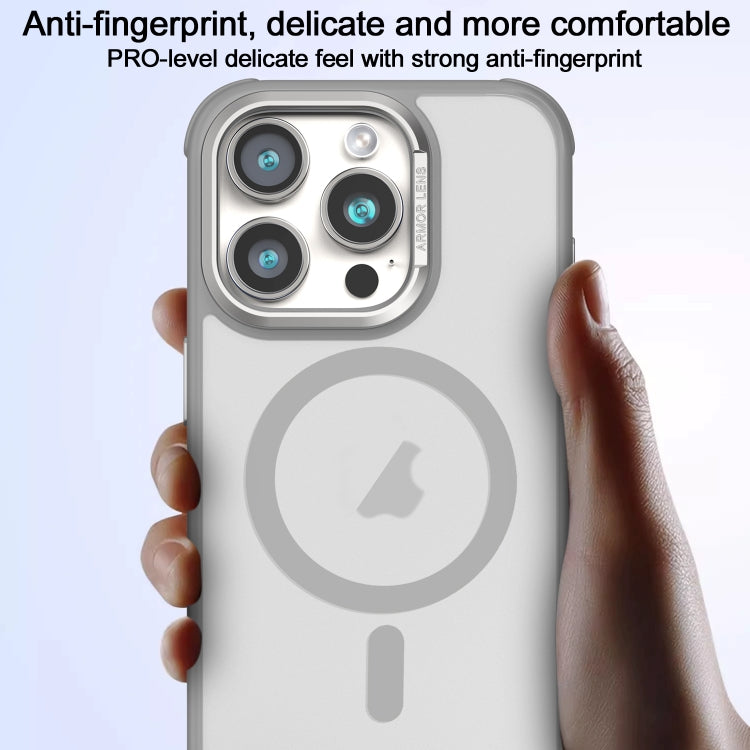 For iPhone 14 Pro Hardware Side Cooling Skin Feel Frosted Metal Lens Frame MagSafe Phone Case