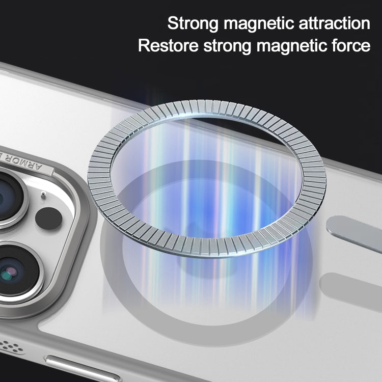 For iPhone 13 Pro Hardware Side Cooling Skin Feel Frosted Metal Lens Frame MagSafe Phone Case