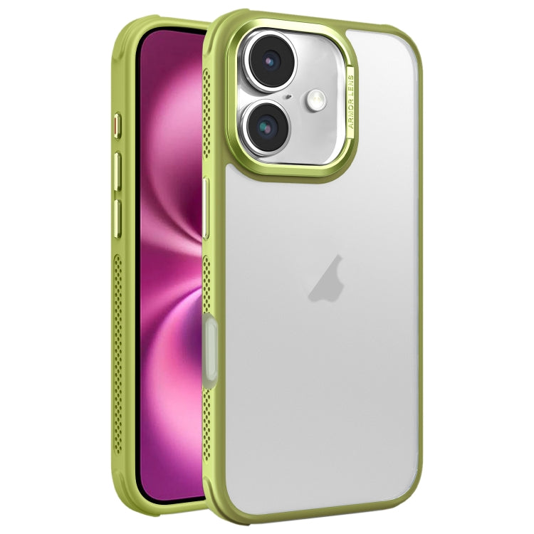 For iPhone 16 Plus Hardware Side Cooling Skin Feel Frosted Metal Lens Frame Phone Case
