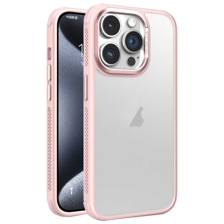 For iPhone 15 Pro Hardware Side Cooling Skin Feel Frosted Metal Lens Frame Phone Case