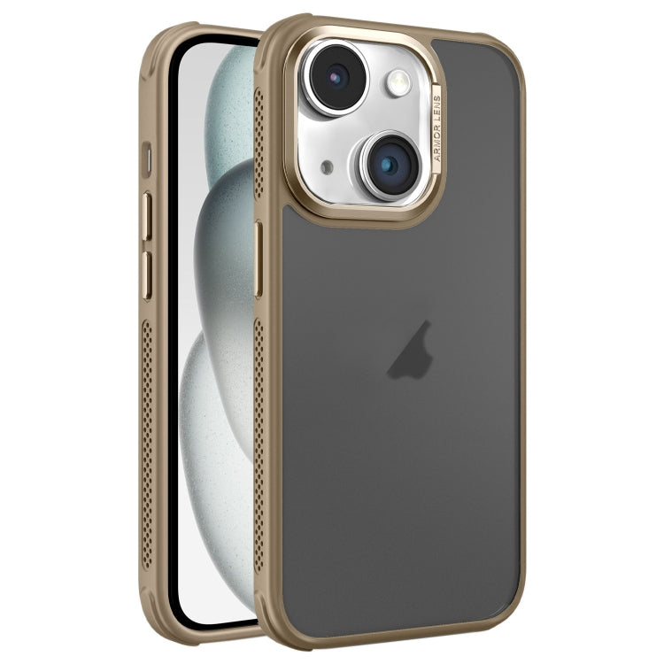 For iPhone 15 Plus Hardware Side Cooling Skin Feel Frosted Metal Lens Frame Phone Case