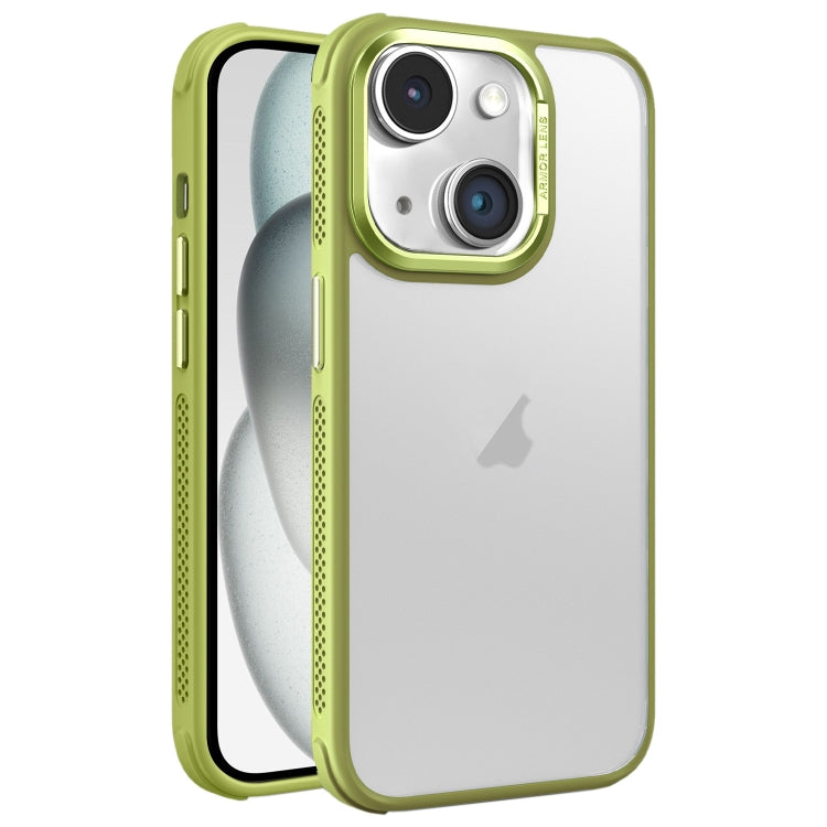 For iPhone 15 Plus Hardware Side Cooling Skin Feel Frosted Metal Lens Frame Phone Case