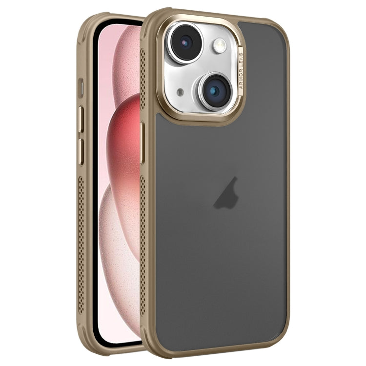 For iPhone 15 Hardware Side Cooling Skin Feel Frosted Metal Lens Frame Phone Case