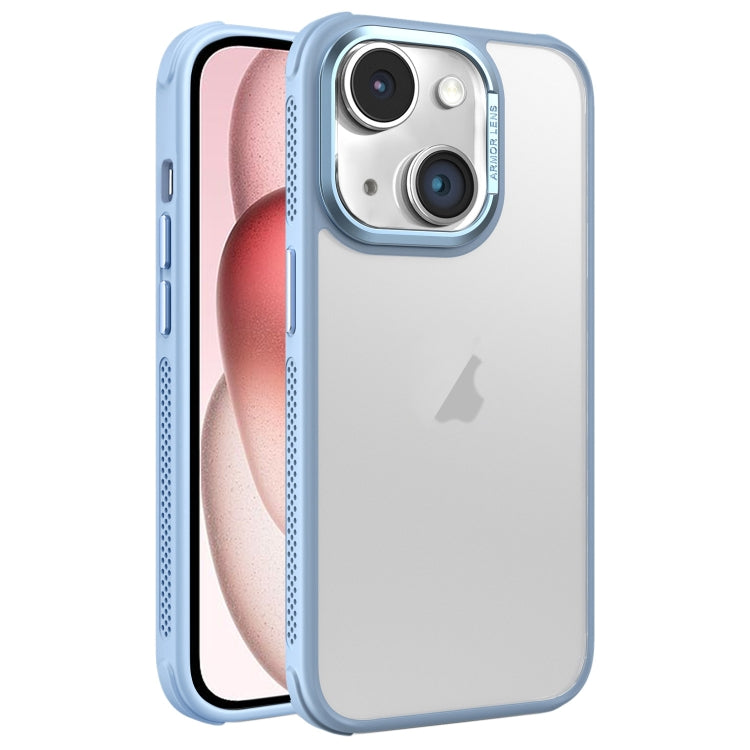 For iPhone 15 Hardware Side Cooling Skin Feel Frosted Metal Lens Frame Phone Case