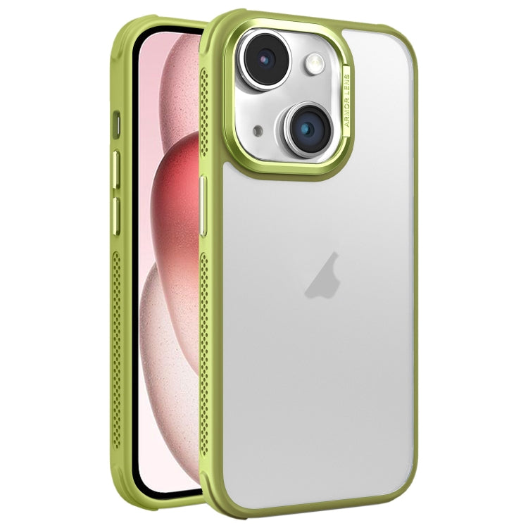 For iPhone 15 Hardware Side Cooling Skin Feel Frosted Metal Lens Frame Phone Case