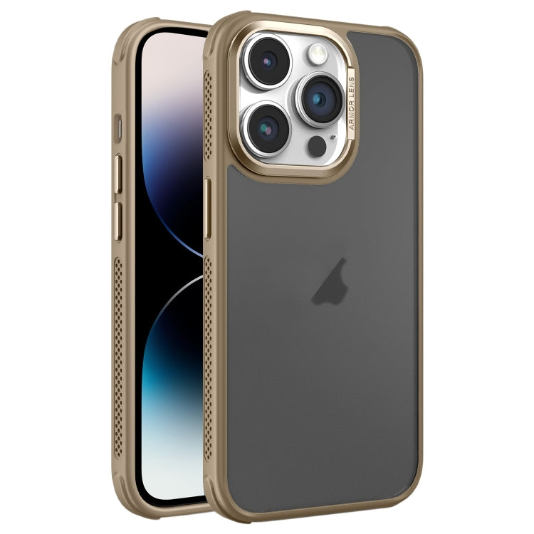 For iPhone 14 Pro Hardware Side Cooling Skin Feel Frosted Metal Lens Frame Phone Case