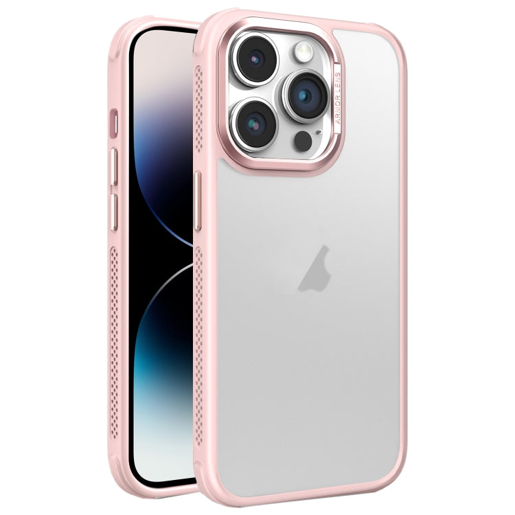 For iPhone 14 Pro Hardware Side Cooling Skin Feel Frosted Metal Lens Frame Phone Case