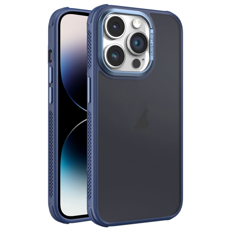 For iPhone 14 Pro Hardware Side Cooling Skin Feel Frosted Metal Lens Frame Phone Case