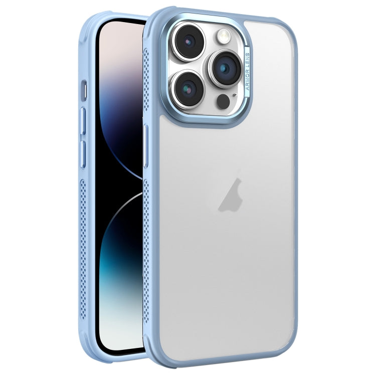 For iPhone 14 Pro Hardware Side Cooling Skin Feel Frosted Metal Lens Frame Phone Case