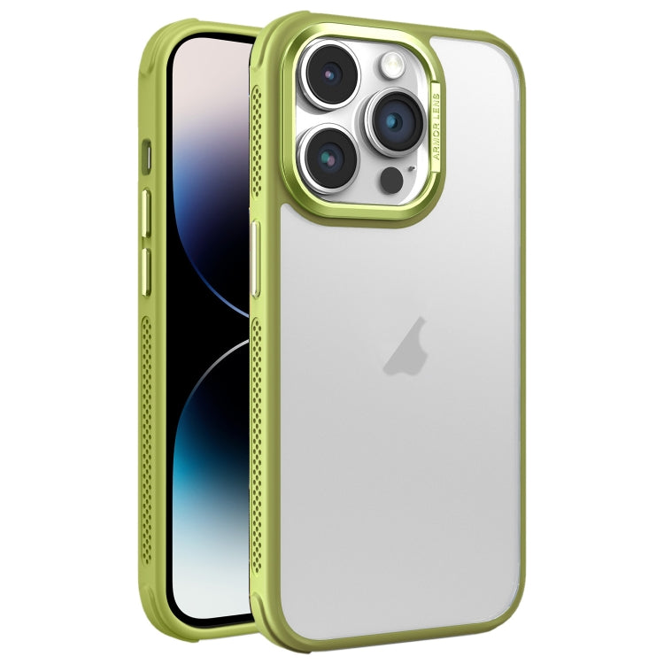 For iPhone 14 Pro Hardware Side Cooling Skin Feel Frosted Metal Lens Frame Phone Case