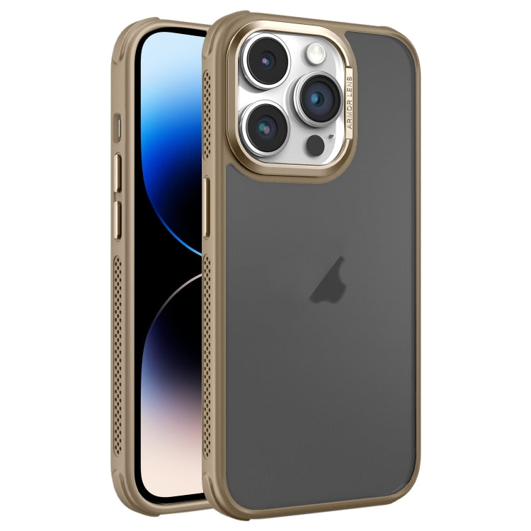 For iPhone 14 Pro Max Hardware Side Cooling Skin Feel Frosted Metal Lens Frame Phone Case
