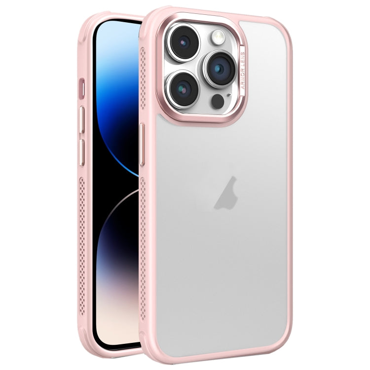 For iPhone 14 Pro Max Hardware Side Cooling Skin Feel Frosted Metal Lens Frame Phone Case