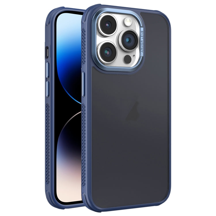 For iPhone 14 Pro Max Hardware Side Cooling Skin Feel Frosted Metal Lens Frame Phone Case