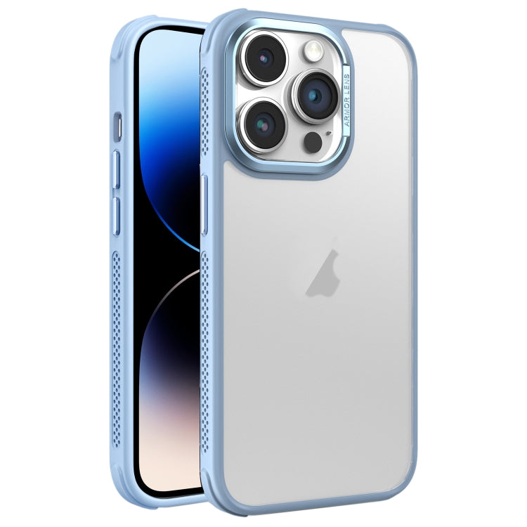 For iPhone 14 Pro Max Hardware Side Cooling Skin Feel Frosted Metal Lens Frame Phone Case
