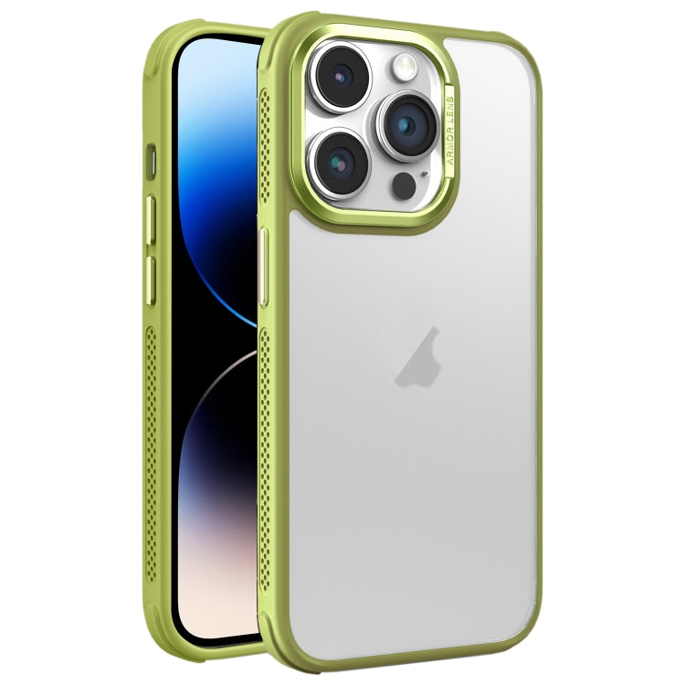 For iPhone 14 Pro Max Hardware Side Cooling Skin Feel Frosted Metal Lens Frame Phone Case