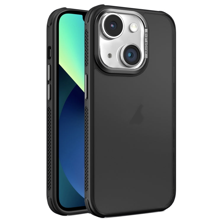 For iPhone 13 Hardware Side Cooling Skin Feel Frosted Metal Lens Frame Phone Case