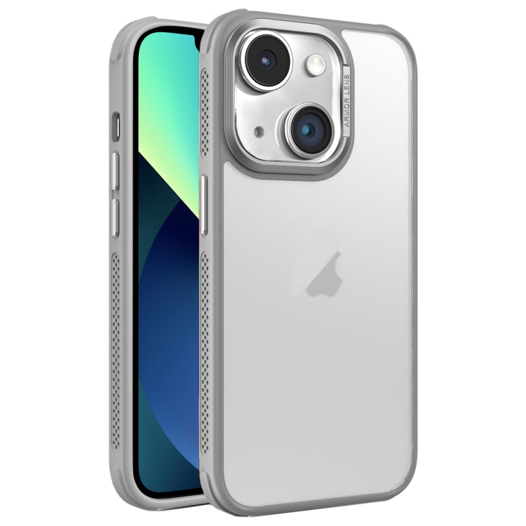 For iPhone 13 Hardware Side Cooling Skin Feel Frosted Metal Lens Frame Phone Case