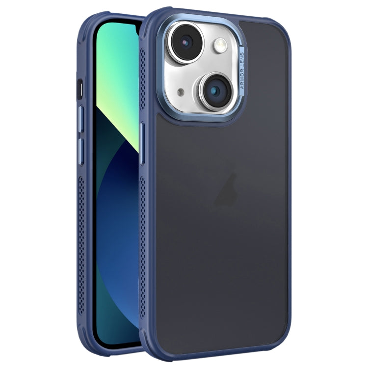 For iPhone 13 Hardware Side Cooling Skin Feel Frosted Metal Lens Frame Phone Case