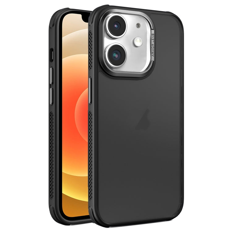 For iPhone 12 Hardware Side Cooling Skin Feel Frosted Metal Lens Frame Phone Case