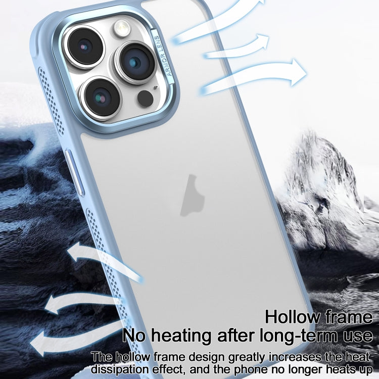 For iPhone 13 Pro Max Hardware Side Cooling Skin Feel Frosted Metal Lens Frame Phone Case