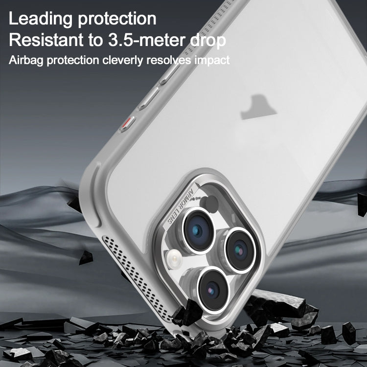 For iPhone 16 Pro Max Hardware Side Cooling Skin Feel Frosted Metal Lens Frame Phone Case