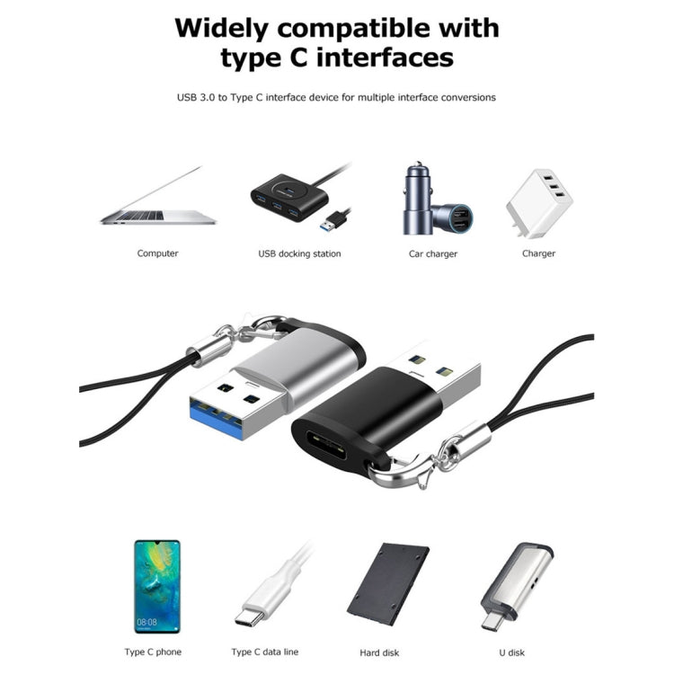 XQ-ZH006 USB 3.0 to Type-C / USB-C Adapter(Black)