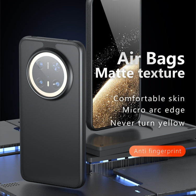 For Huawei Mate 70 Pro / 70 Pro+ Armor Big Pore PC Hybrid TPU Phone Case - Frosted Black