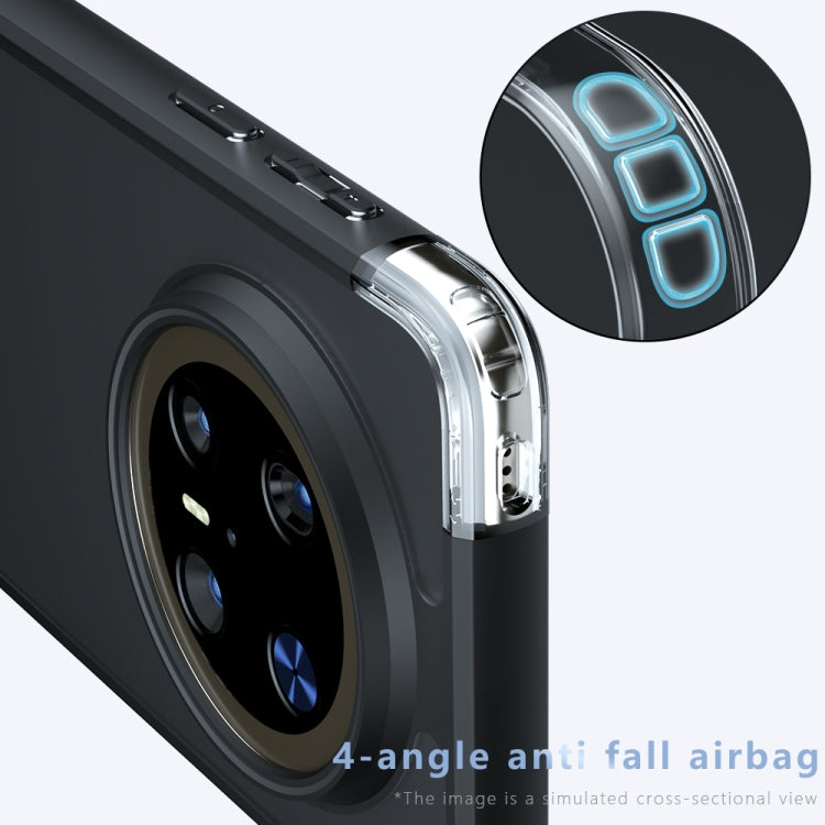 For Huawei Mate 70 Pro / 70 Pro+ Armor Big Pore PC Hybrid TPU Phone Case - Frosted Black